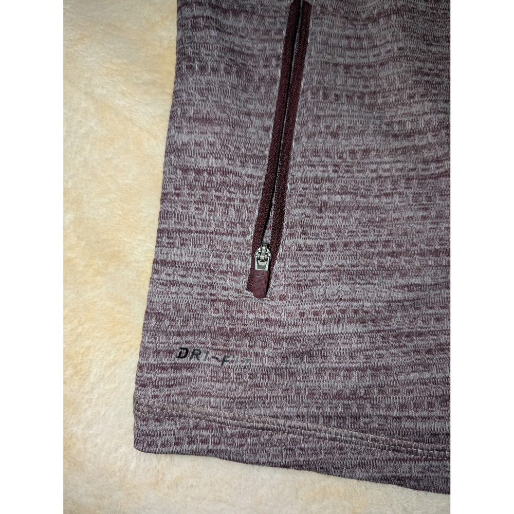 Nike Golf Dri-FIT Full Zip Jacket Womens XL Burgundy Gray Textured Knit Layer - Picture 6 of 11